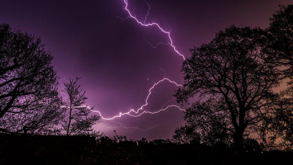 Lightning storm.