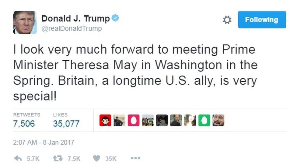 Trump May tweet