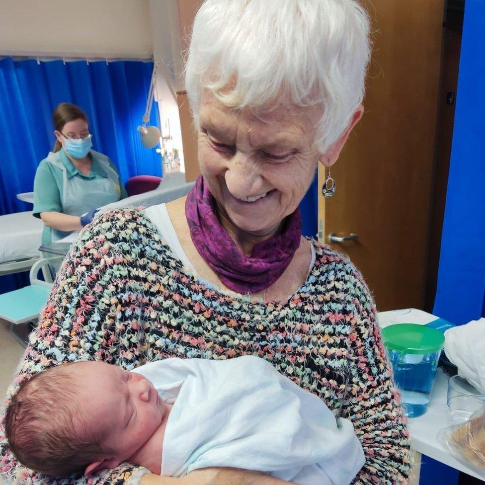 Jo Shoba with her grandchild