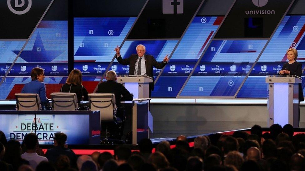 Bernie Sanders and Hillary Clinton, Florida, 9 March