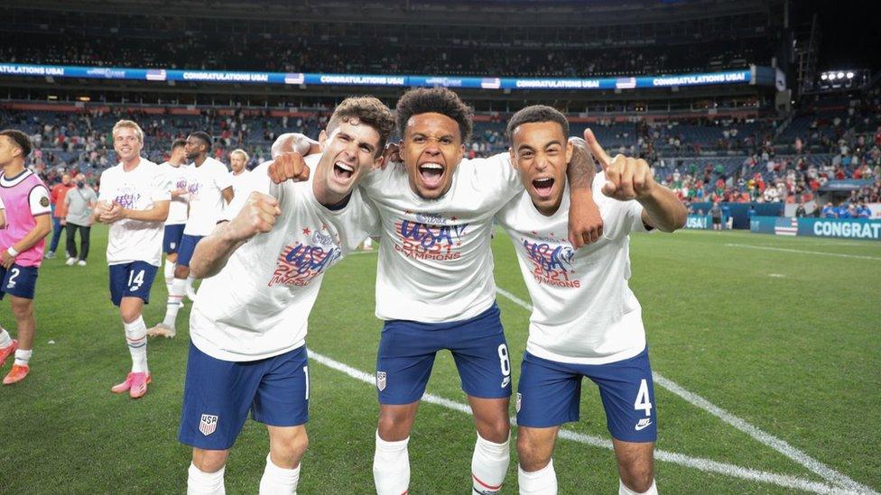 Christian Pulisic, Weston McKennie a Tyler Adams