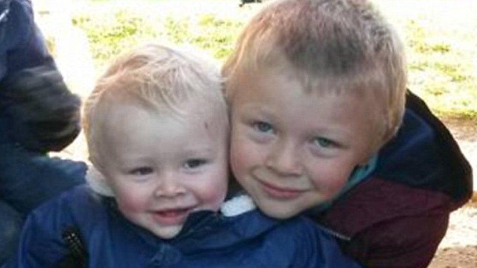 L-R Casper and Corey Platt-May - aged two and six