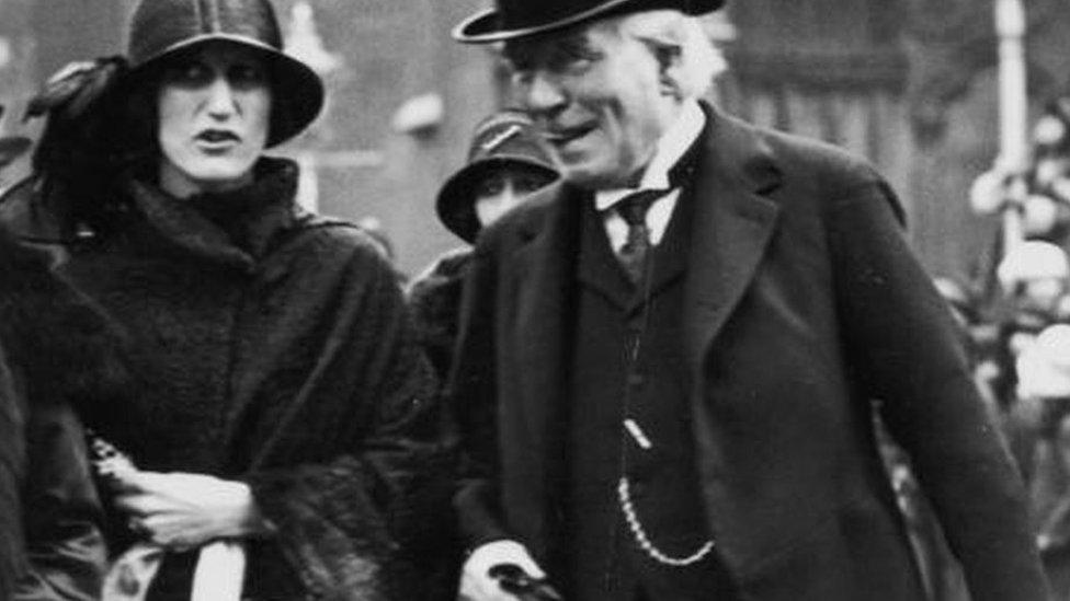Former Prime Minister Asquith and his daughter Lady Violet Bonham-Carter