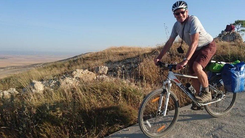 John Ridley on his bike