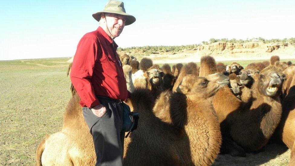 TCC member Terry Wharton in the Gobi Desert, Mongolia