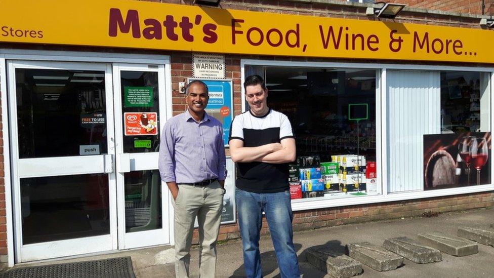 John Augustine (left) and manager Lee Button outside their Barrow store