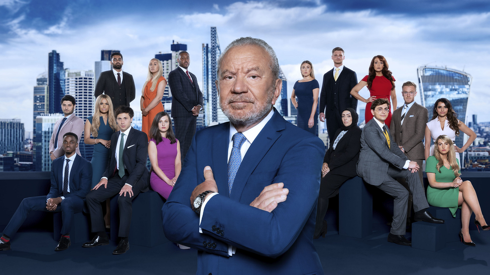 Lord Sugar and the Apprentice contestants