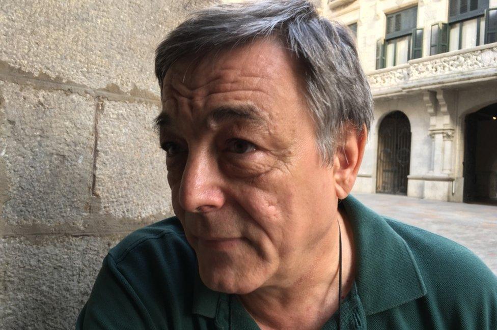 A picture of Joan Matamala, taken on the street in Girona, 4 October 2017