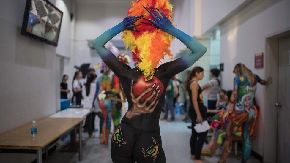 Daegu Bodypainting Festival in South Korea