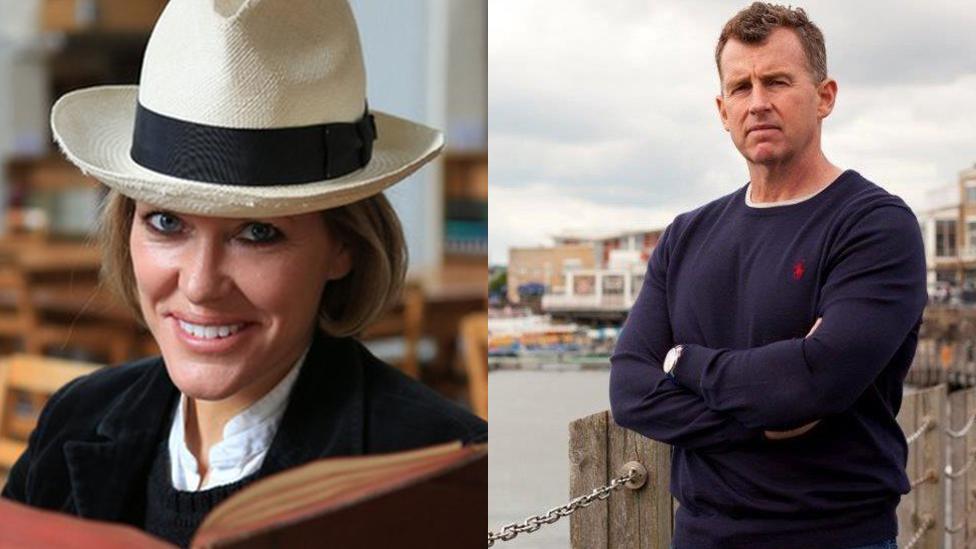 L-R: Cerys Matthews and Nigel Owens