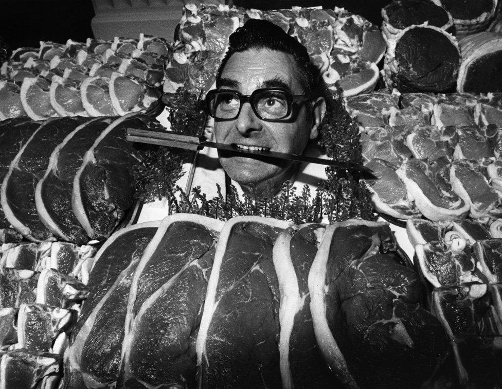 Winner of Dewhurst's master butcher competition 1975