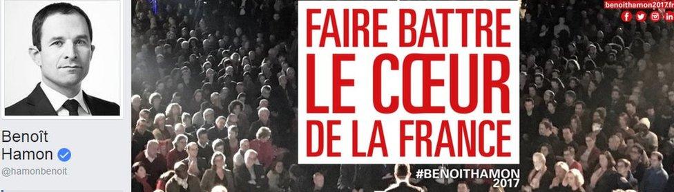 Benoit Hamon's campaign page on Facebook