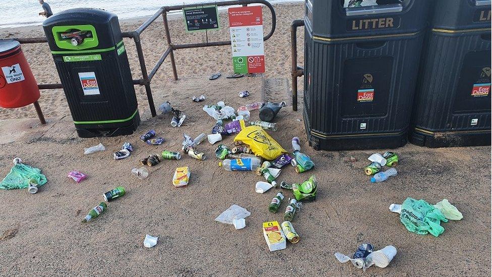 Litter at Exmouth