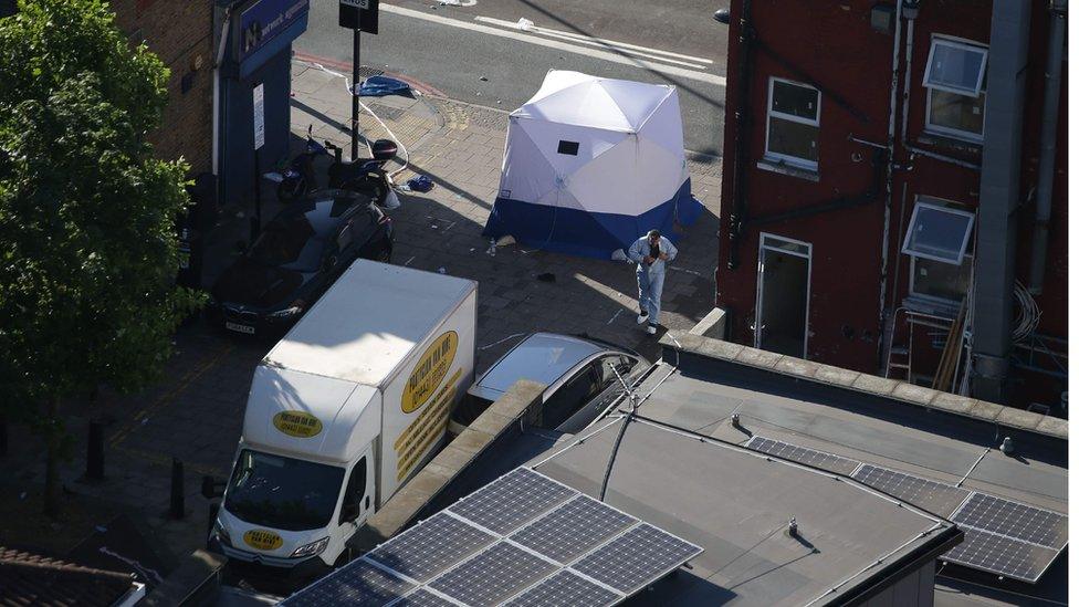 White van said to be used in the attack in Finsbury Park