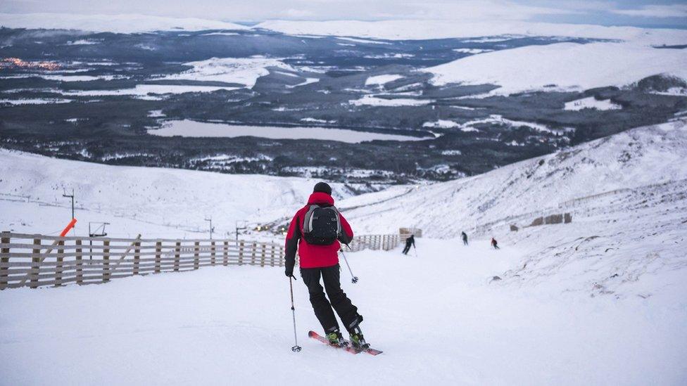 Skier in the Cairngorms