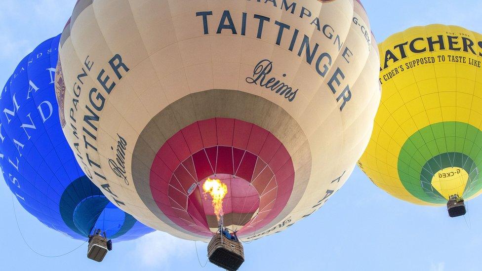 Balloons in the sky