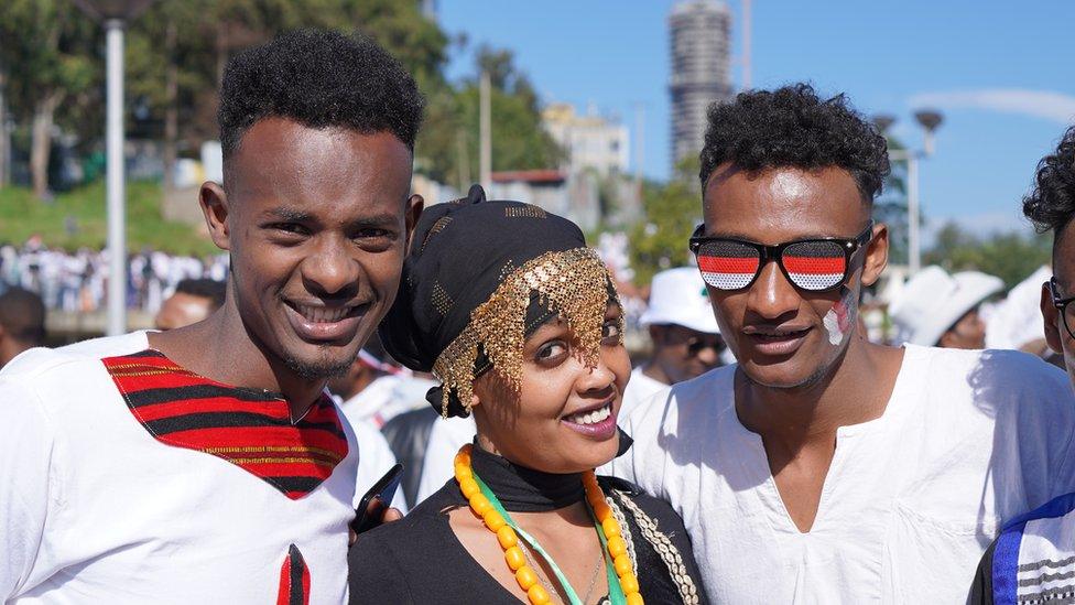 Young people in traditional costume