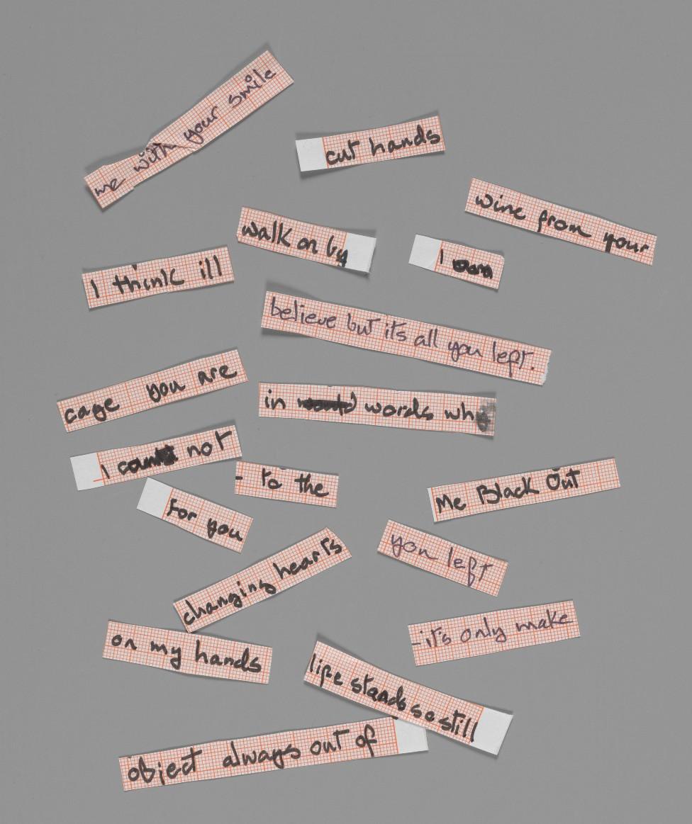 David Bowie lyrics cut up