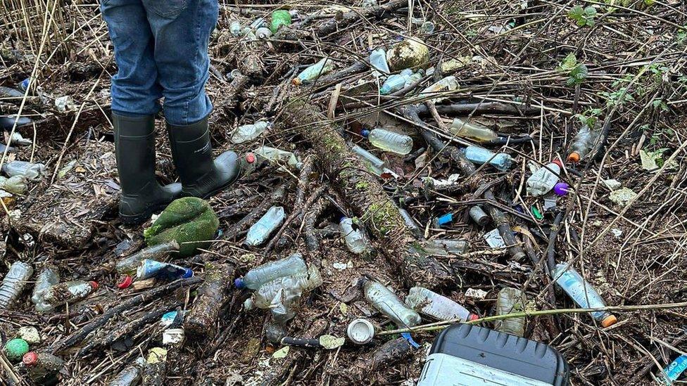 river bann plastic bottle pollution