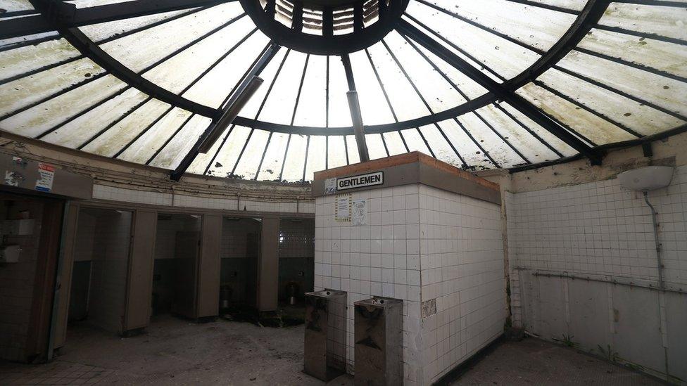 Interior of Bigg Market toilets