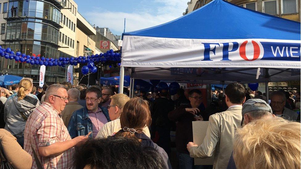 Freedom party supporters in Vienna (20 May)
