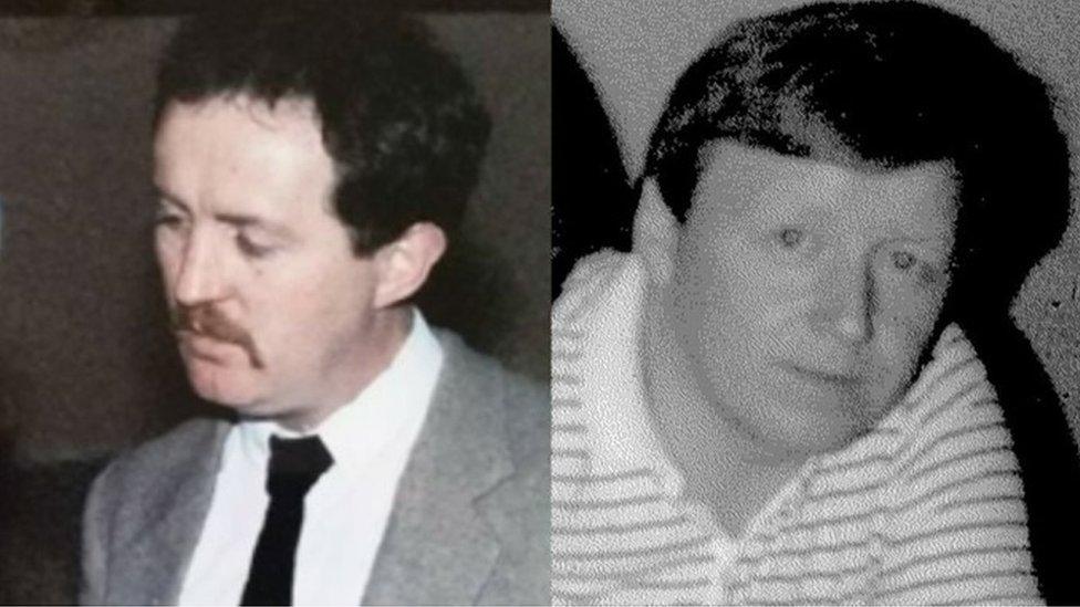 John Devine, pictured left, and John O'Hara were the victims of sectarian murders