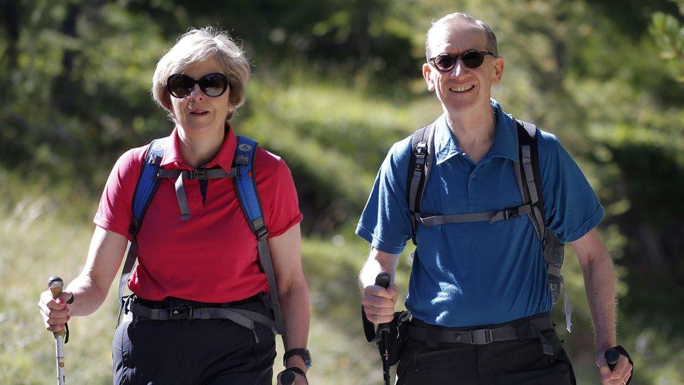 Theresa May and her husband Philip