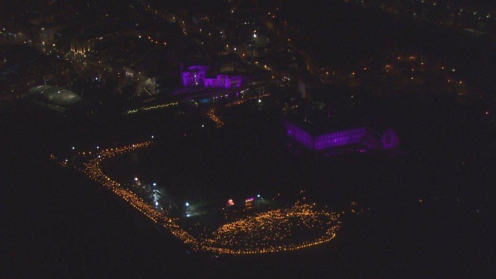 Torchlight procession in Edinburgh