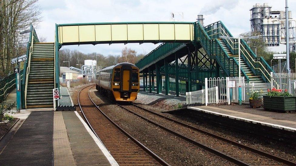 Chirk railway station, near Wrexham