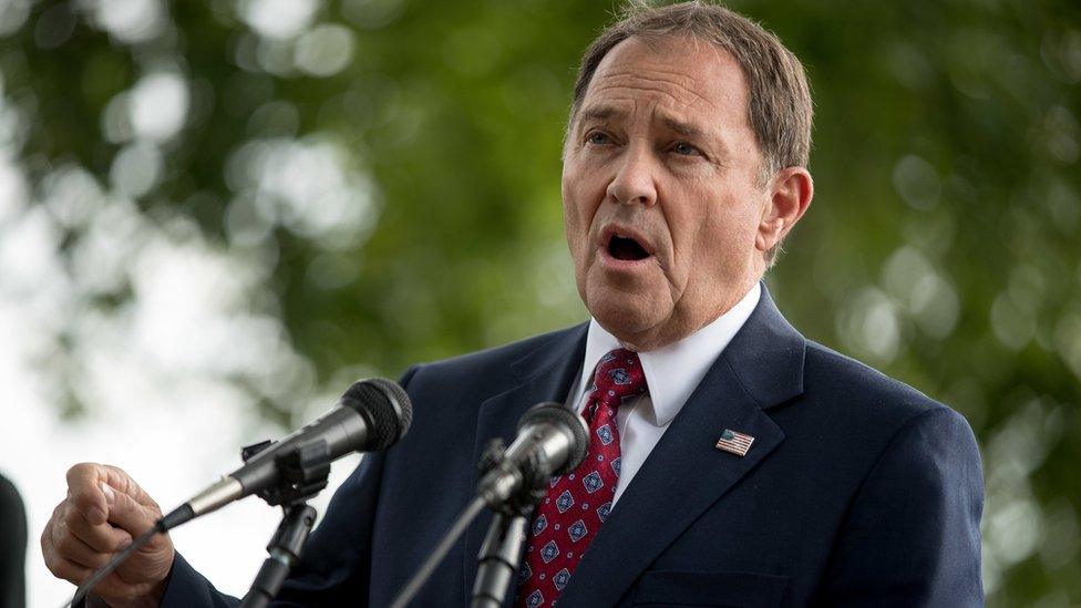 file pic from September 2016 of Utah governor Gary Herbert