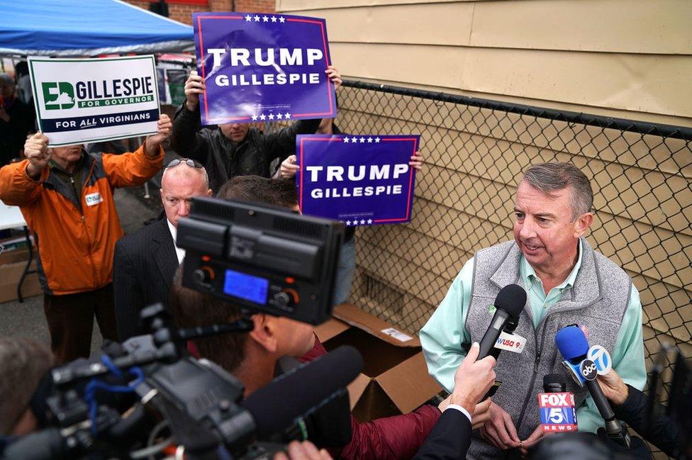 Gillespie campaigning