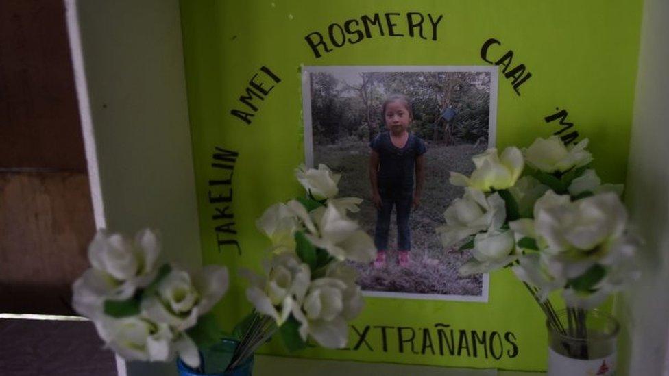 A makeshift altar for Jakelin Caal in her home village of San Antonio Secortez, Guatemala. Photo: 23 December 2018