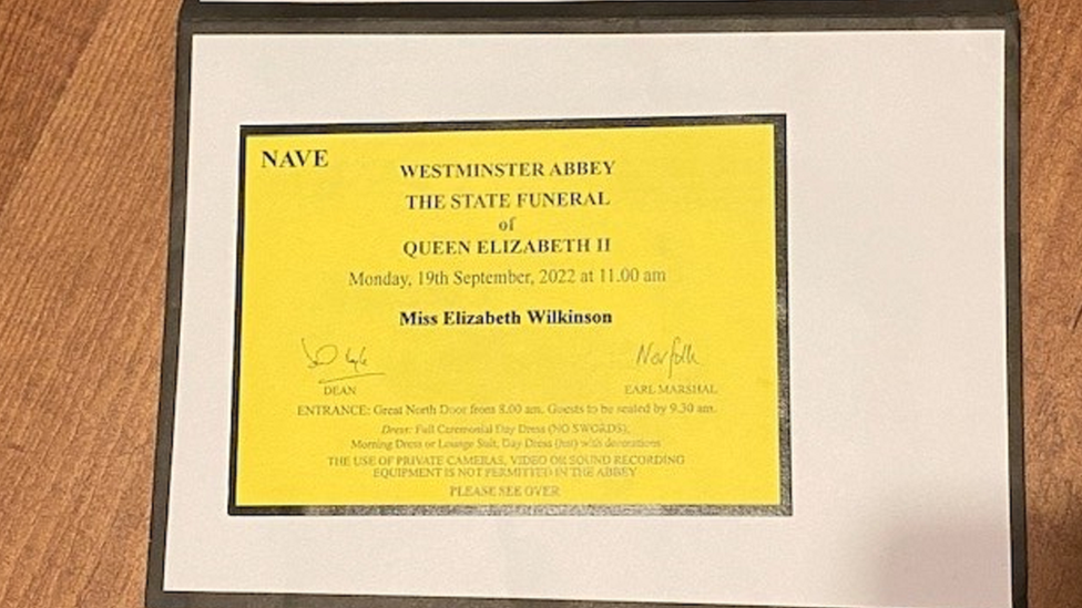 Invitation to funeral