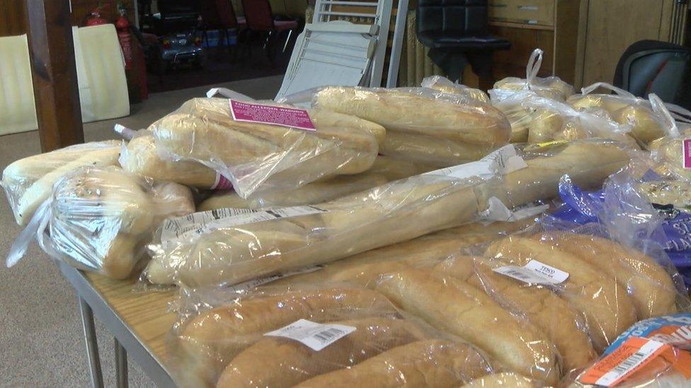 Bread at food bank