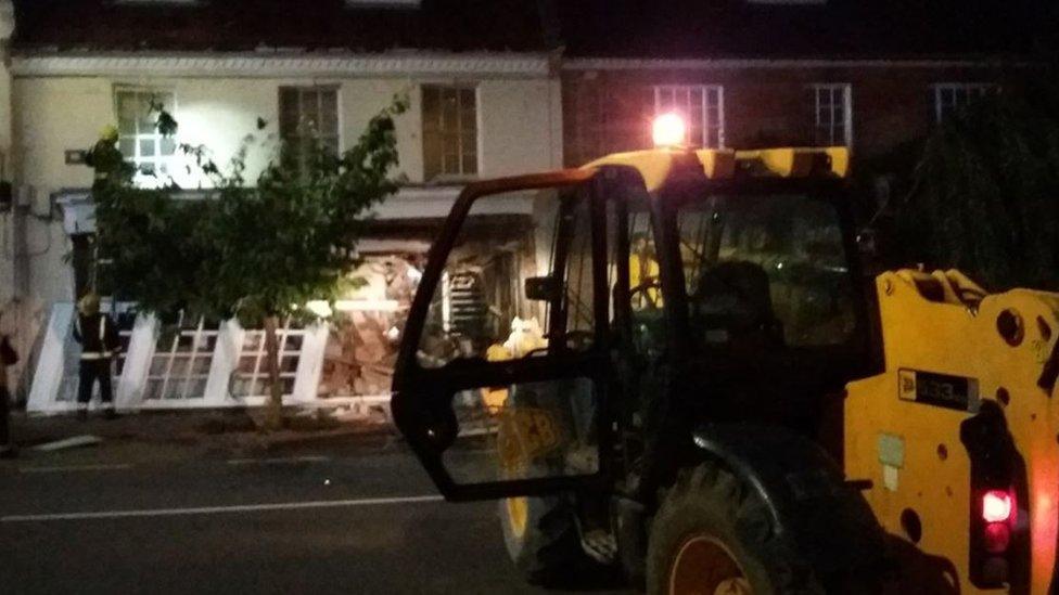 Scene of raid in Olney