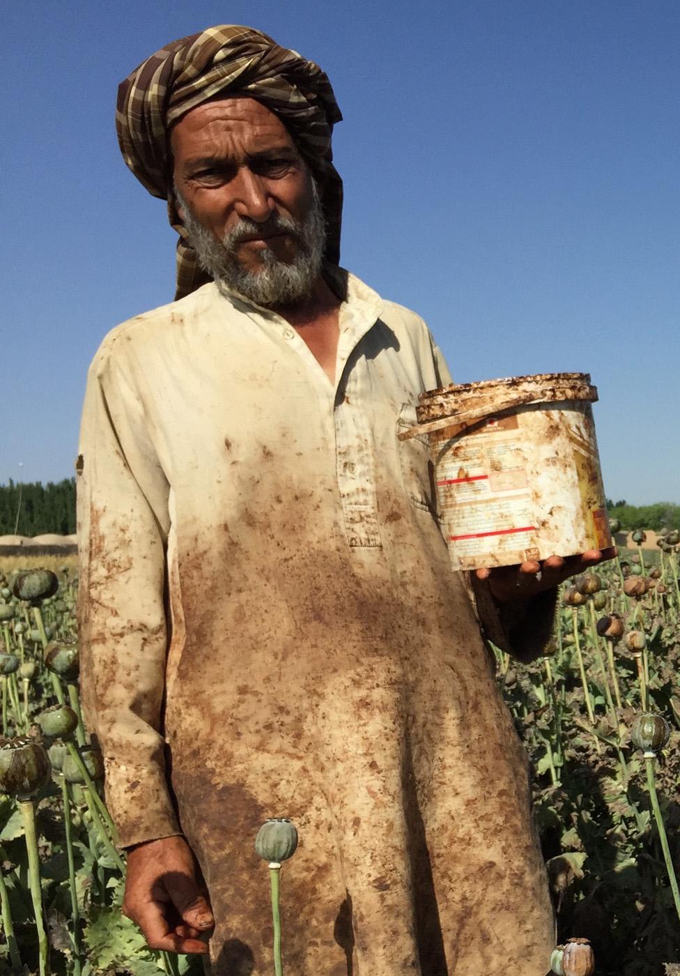 An opium farmer