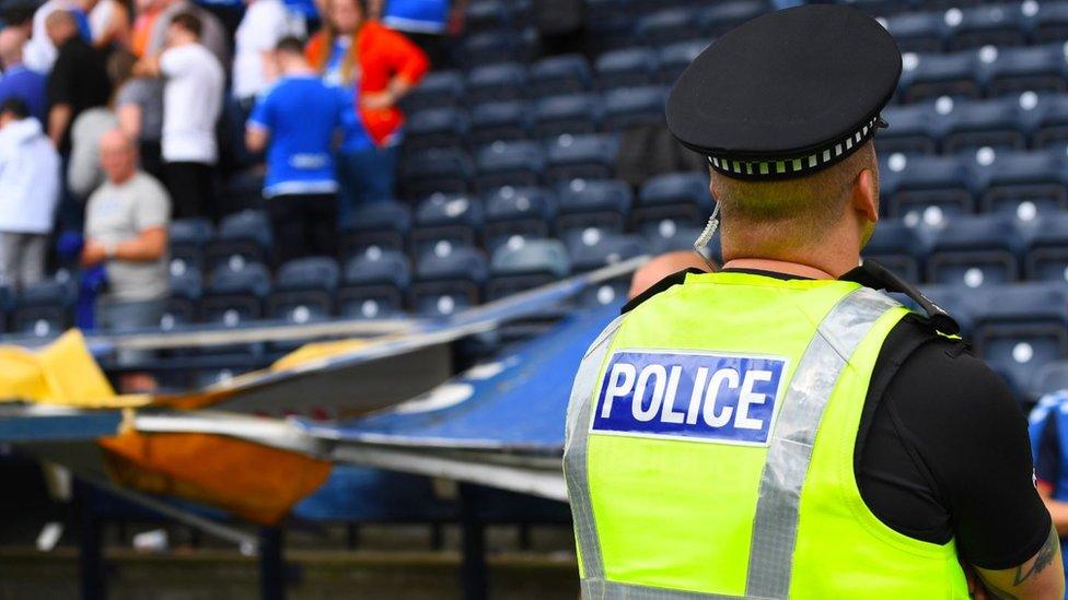 Police at Rugby Park