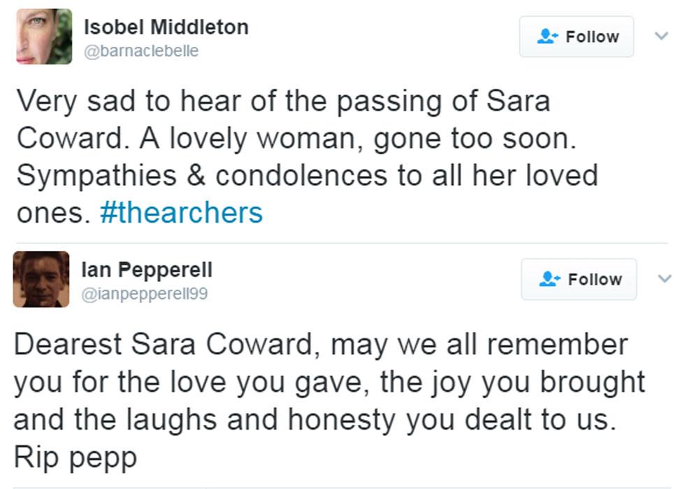 Isobel Middleton and Ian Pepperell tweets
