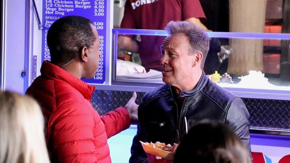 Jason Donovan and Andi Peters