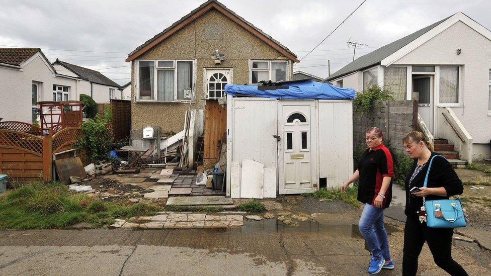 The sea front in Jaywick, Essex