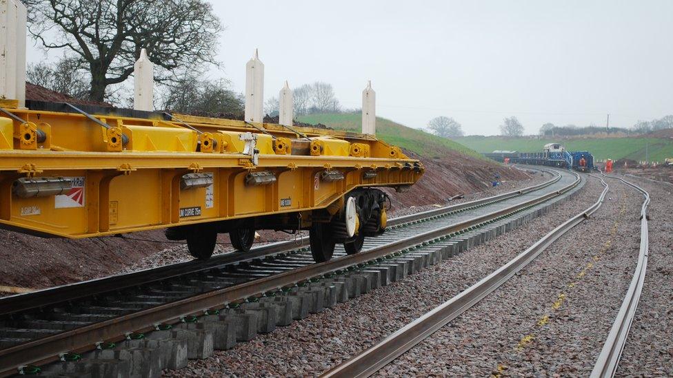 Track laying at Norton Bridge