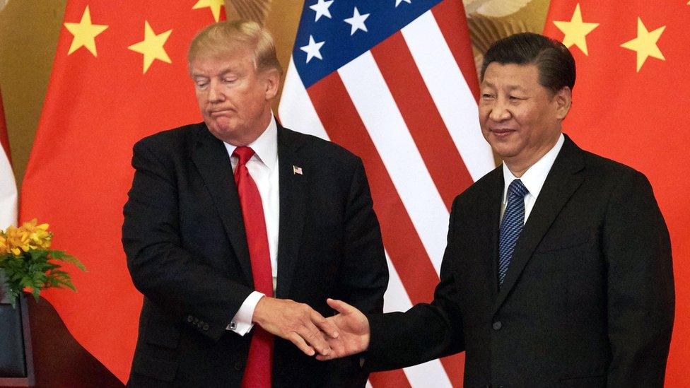 President Donald Trump and Chinese President Xi Jining