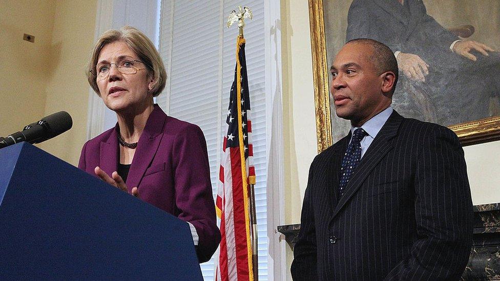 Elizabeth Warren and Deval Patrick