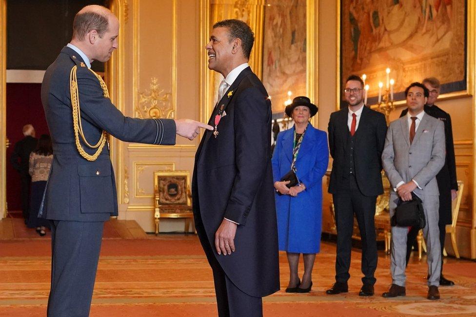 Chris Kamara with the Prince of Wales