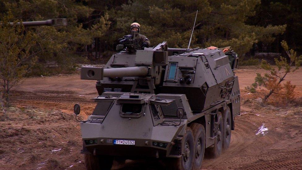 Training session at the Ādaži military base in Latvia