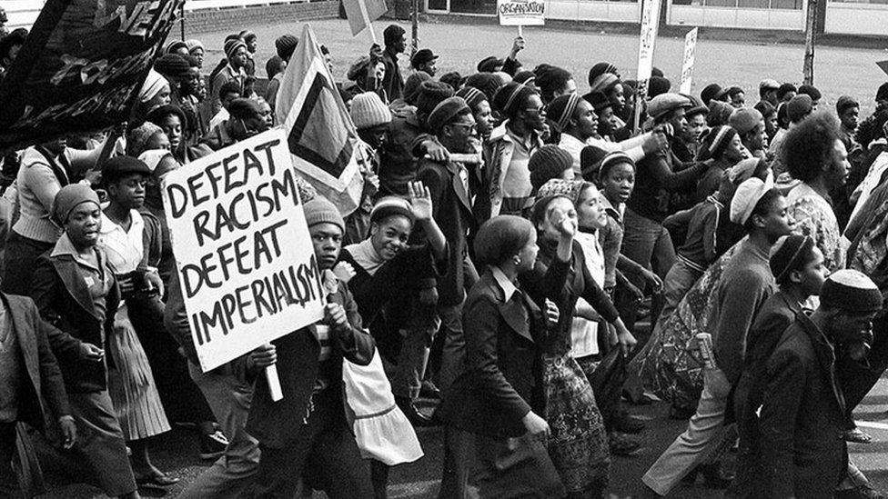 Photograph of black protest