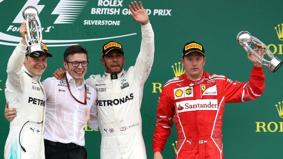 British Grand Prix podium