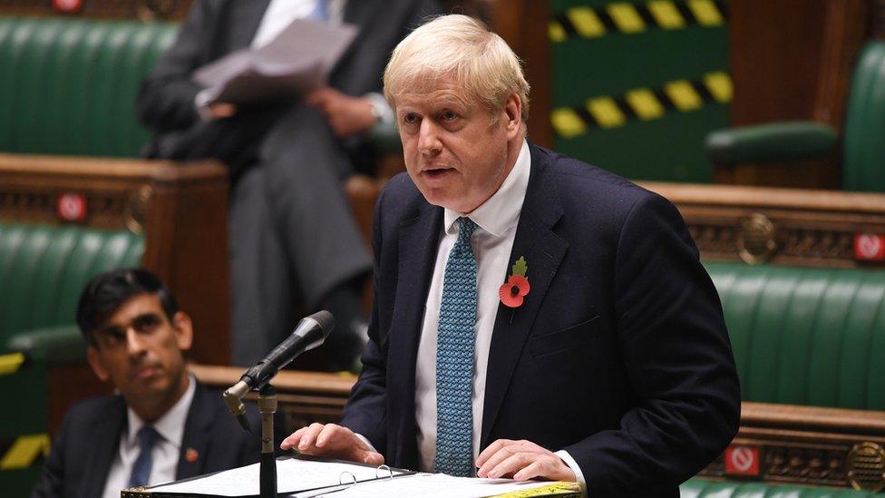 Boris Johnson in the Commons