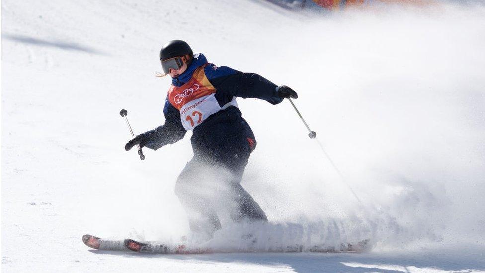 Izzy Atkin in action at the 2018 Winter Olympics