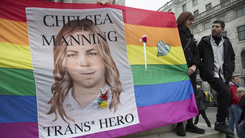 Chelsea Manning protest